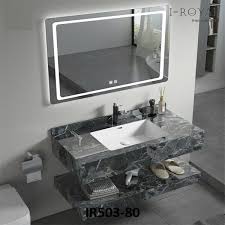 Gương led cảm ứng thông minh phun cát viền độc đáo