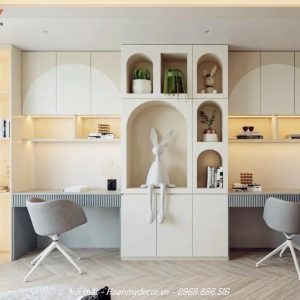 Bàn học gỗ MDF đẹp thanh lịch GHS-41887